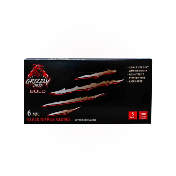 6MIL Grizzly Grip Nitrile Gloves Small