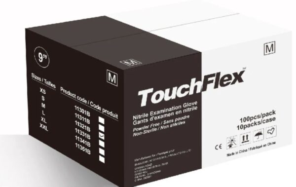 5.5 MIL Black Nitrile Gloves Medium