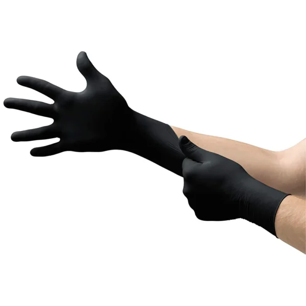 5.5 MIL Black Nitrile Gloves XL - Image 2