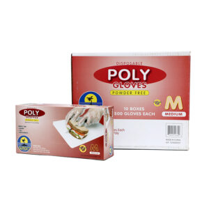 Poly Gloves size Medium