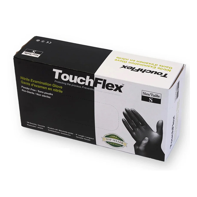 5.5 MIL Black Nitrile Gloves Small