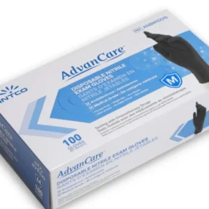 Advancare nitrile gloves (black) medium