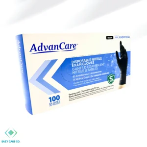 Advancare nitrile gloves (black) small