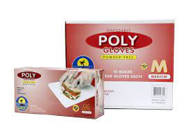 Poly Gloves size Medium