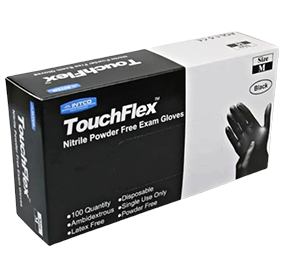 5.5 MIL Black Nitrile Gloves Medium