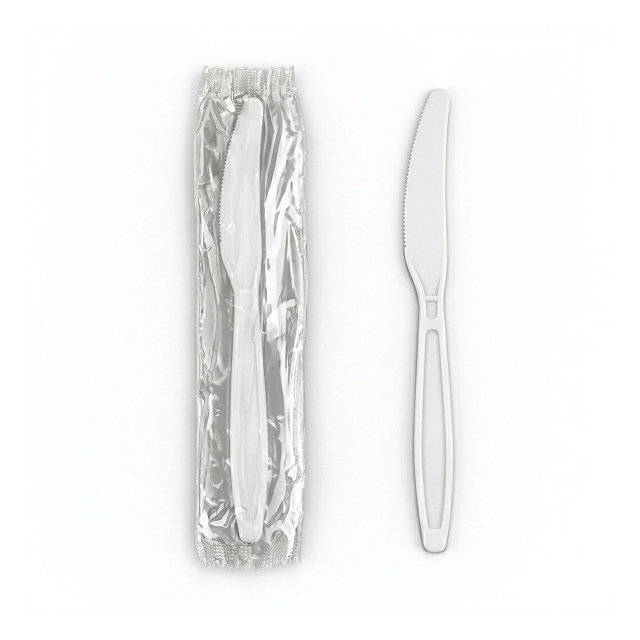 White Knife Individually Wrapped Table Accents